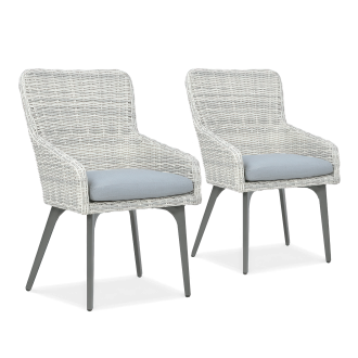 Technorattan fotoliu 2x MILANO alb gri