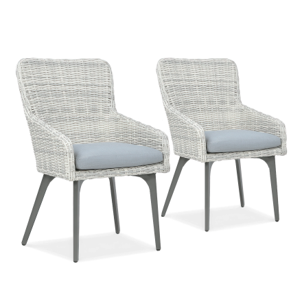 Technorattan fotoliu 2x MILANO alb gri