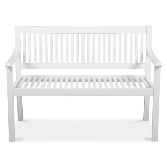 Bancă de grădină din lemn ALNES Alb