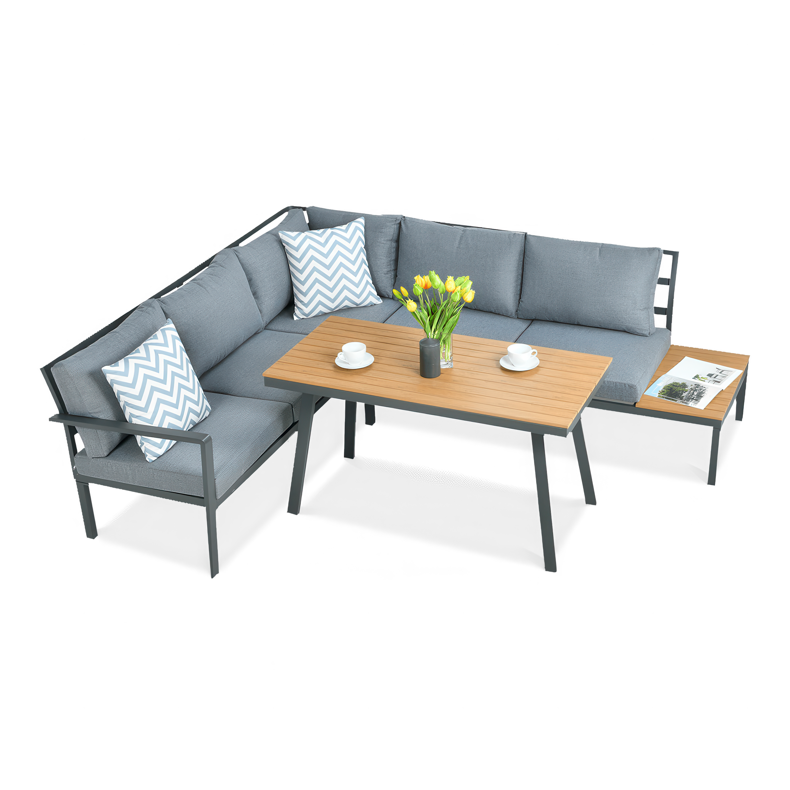 HAMILTON canapea extensibilă gri închis