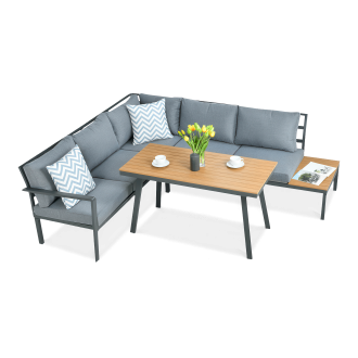 HAMILTON canapea extensibilă gri închis