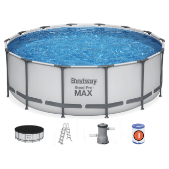 okrągły basen stelażowy biały