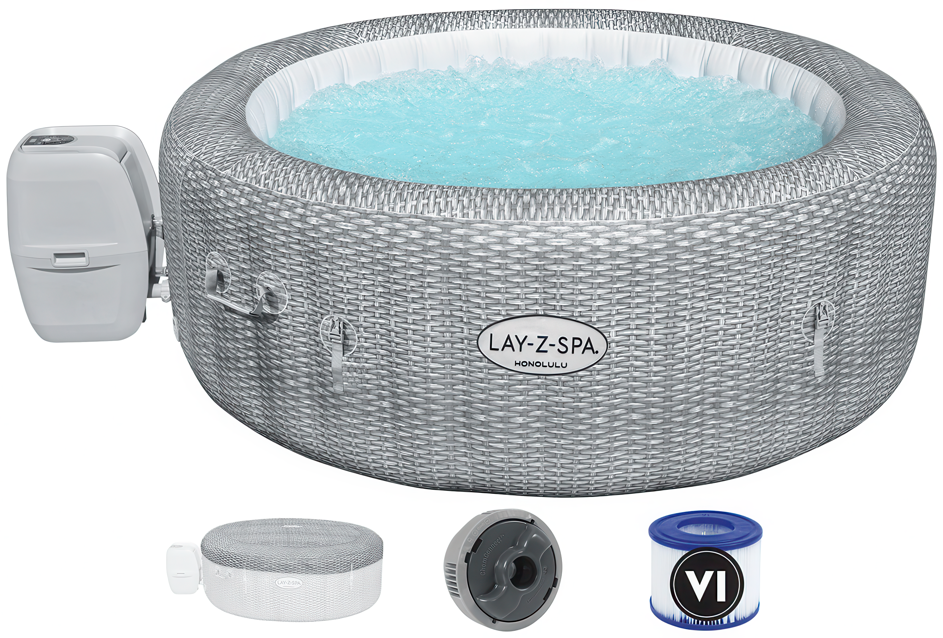 Jacuzzi gonflabil rotund Honolulu AirJet 1.96 x 0.71m - BESTWAY 60019