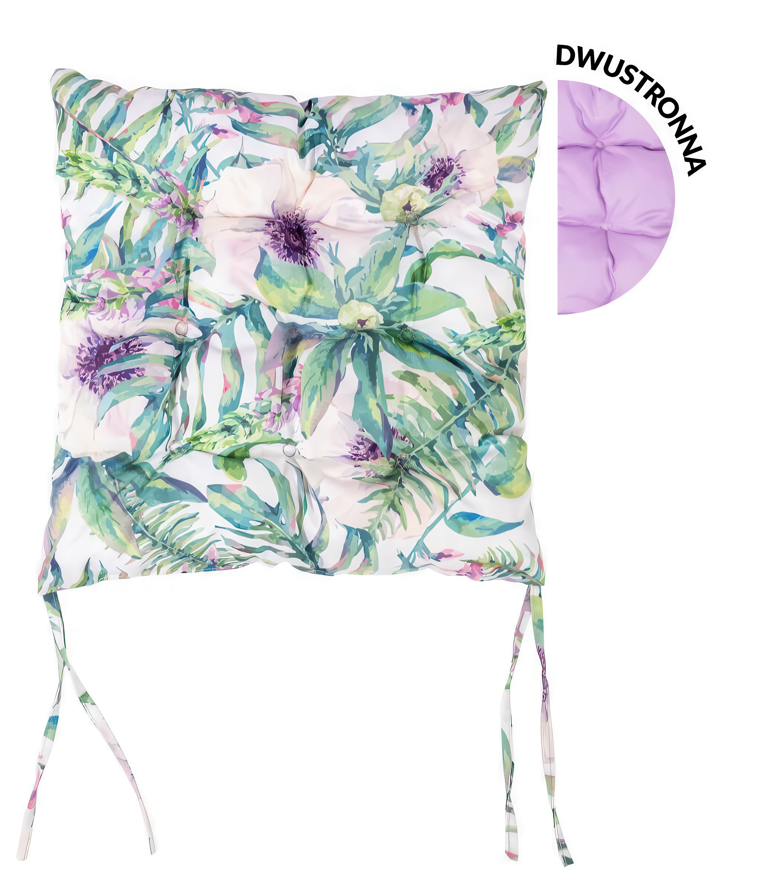 Pernă de grădină cu două fețe 40x40cm Violet Lady - MOODME