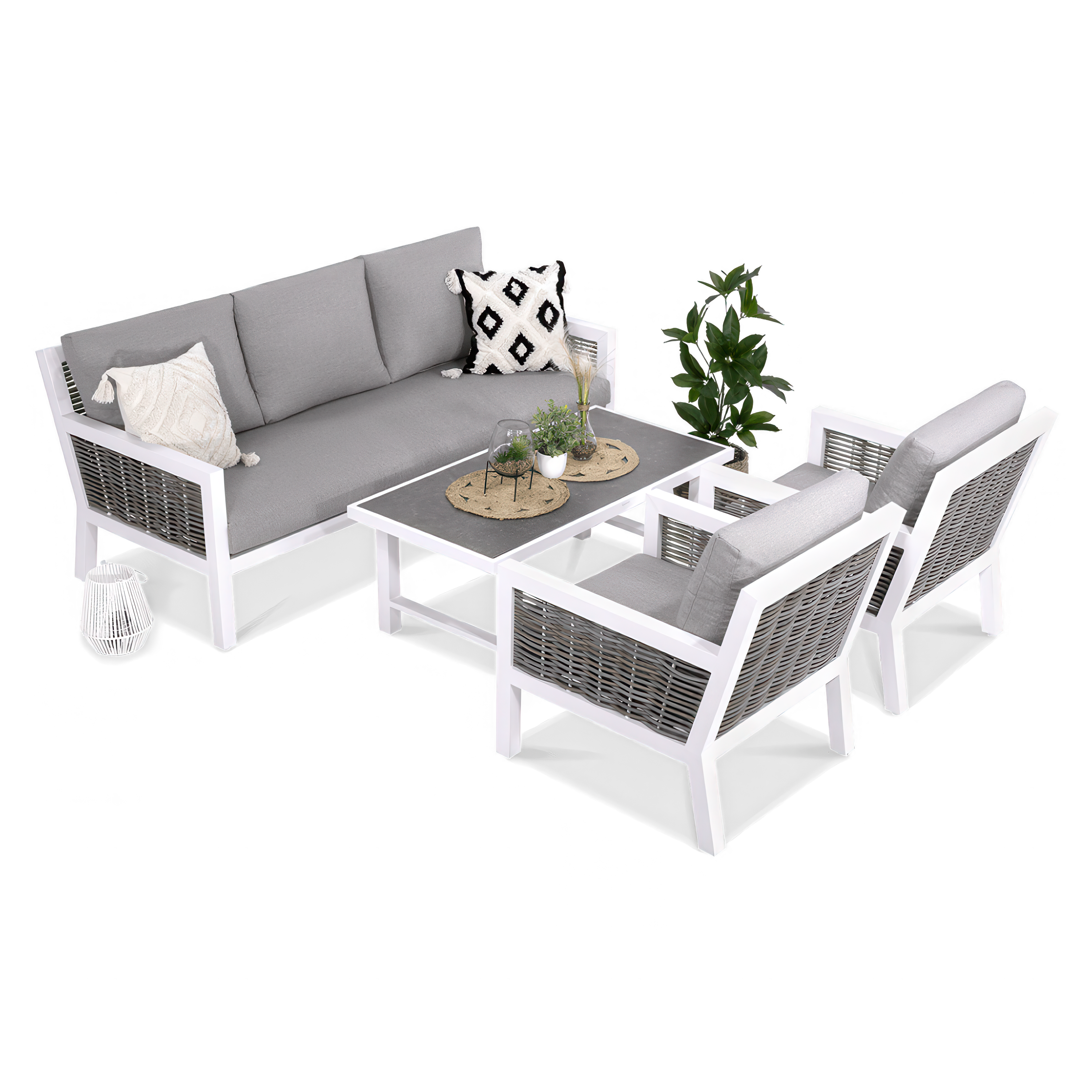OLYMPIA Caffe White set de mobilier de terasă - FURRORE
