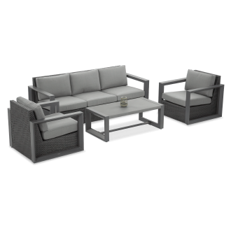 ASTER Caffe Grey set de scaune pentru terasă - FURRORE