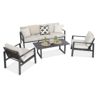 LOTUS Caffe Gri închis set de mobilier de lounge - FURRORE