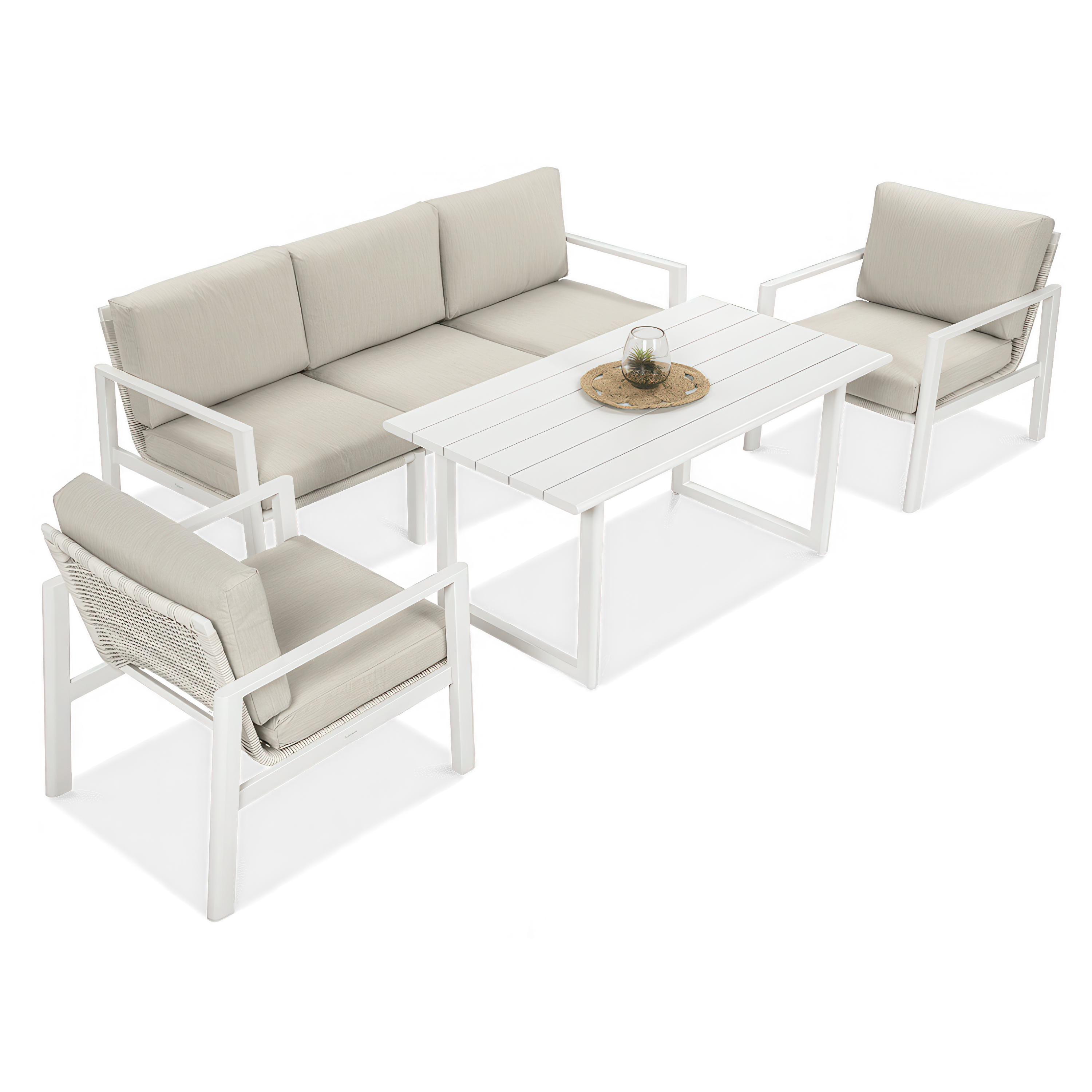 LOTUS Dining Mobilier de grădină alb - FURRORE