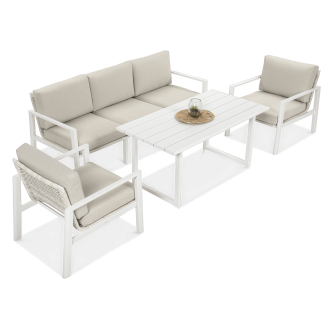 LOTUS Dining Mobilier de grădină alb - FURRORE