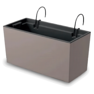 Urbi Case W flowerpot 40x18.5x19.5cm mocca - PROSPERPLAST