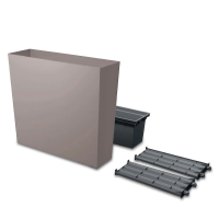 Urbi Case Tower pot 77x23.5x69cm mocca - PROSPERPLAST