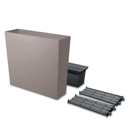 Urbi Case Tower pot 77x23.5x69cm mocca - PROSPERPLAST