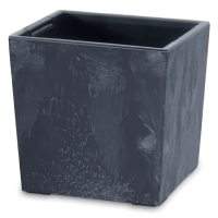 Urbi Square Low Concrete Effect pot 24x24x23.5cm antracit - PROSPERPLAST