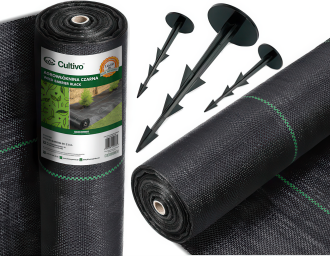 Țesătură de grădină Agro-textil 90g 1,6x50m + 50 bucăți ancoră - CULTIVO