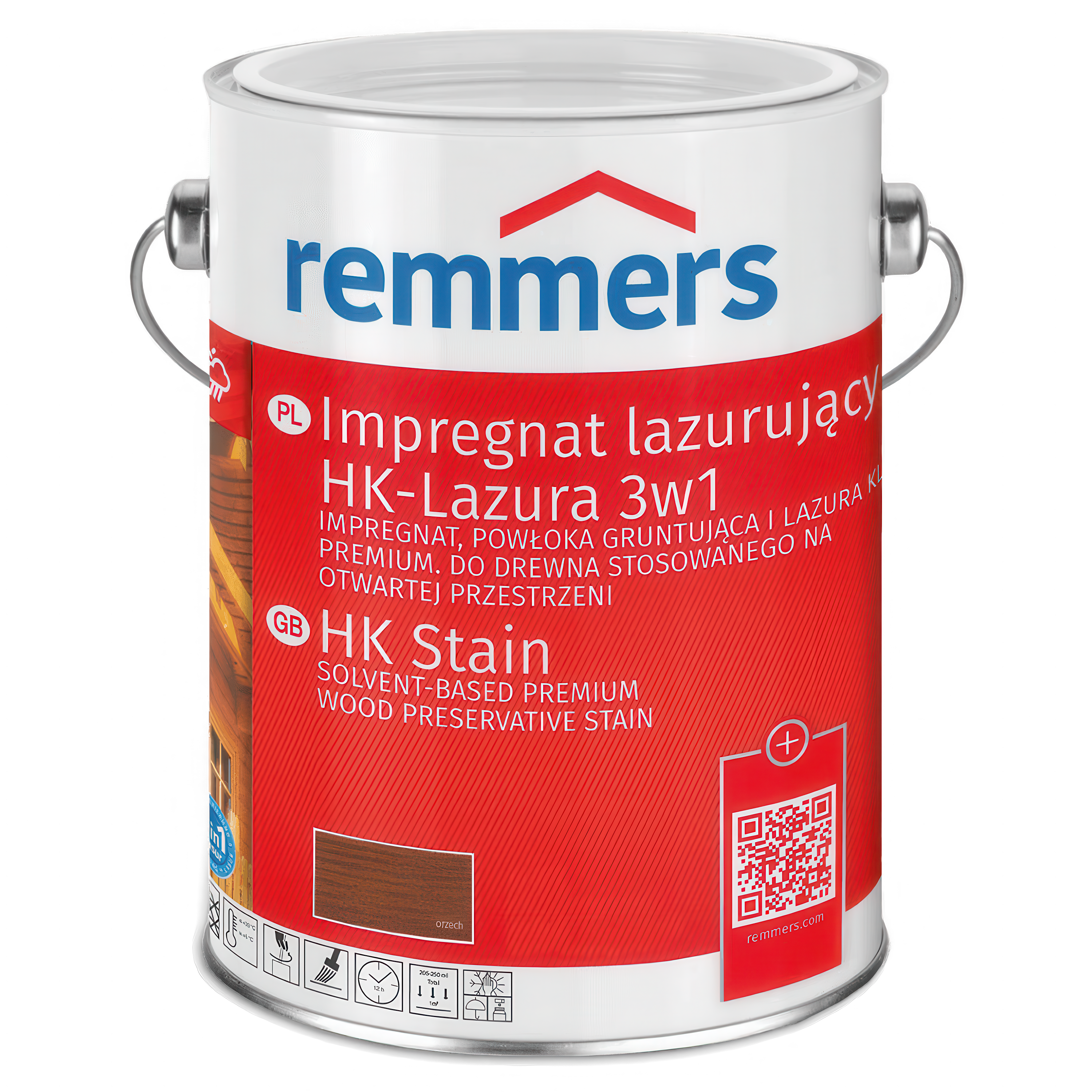 HK-LAZURA 3in1 impregnare pentru colorarea nucului 0,75l - REMMERS