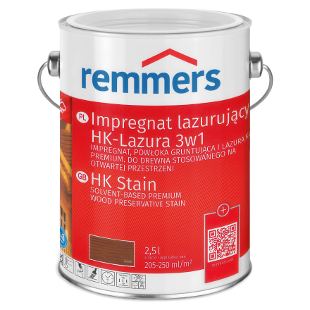 HK-LAZURA 3in1 colorare impregnare nuc 2.5l - REMMERS