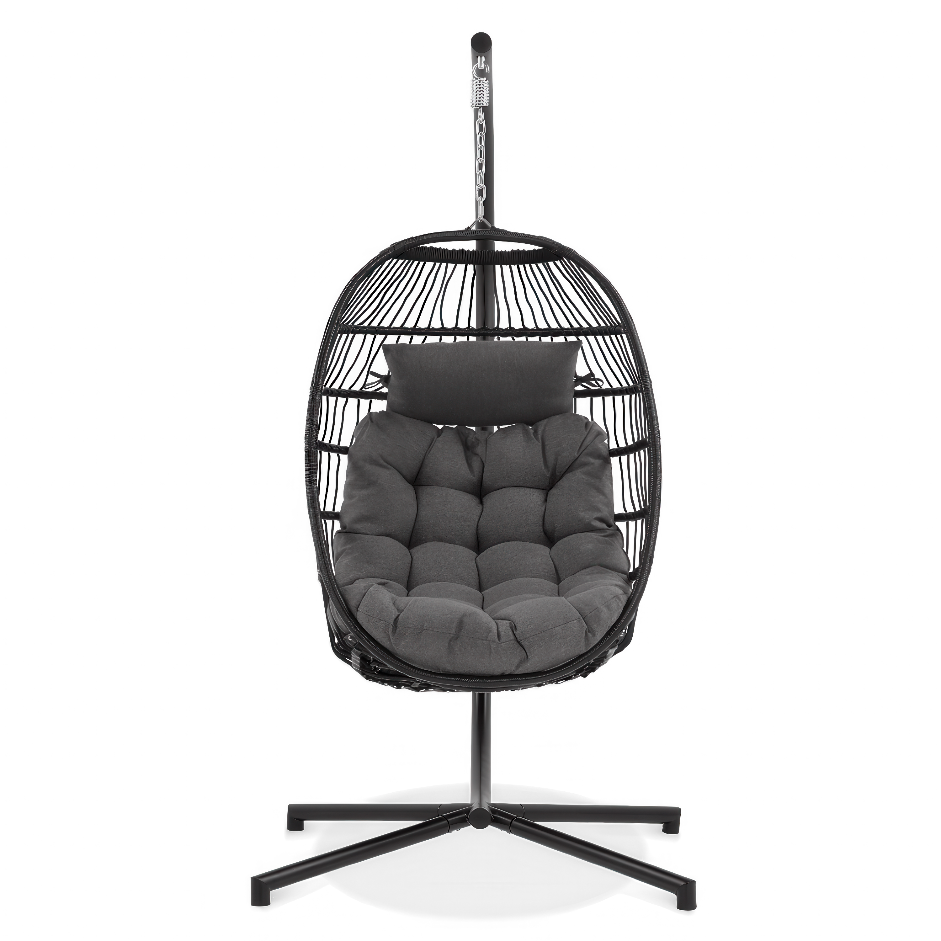 Fotoliu cocoon suspendat Harmony negru - FOCUS GARDEN