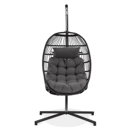 Fotoliu cocoon suspendat Harmony negru - FOCUS GARDEN