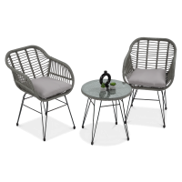 Set balcon KUBU 2+1, gri - FOCUS GARDEN