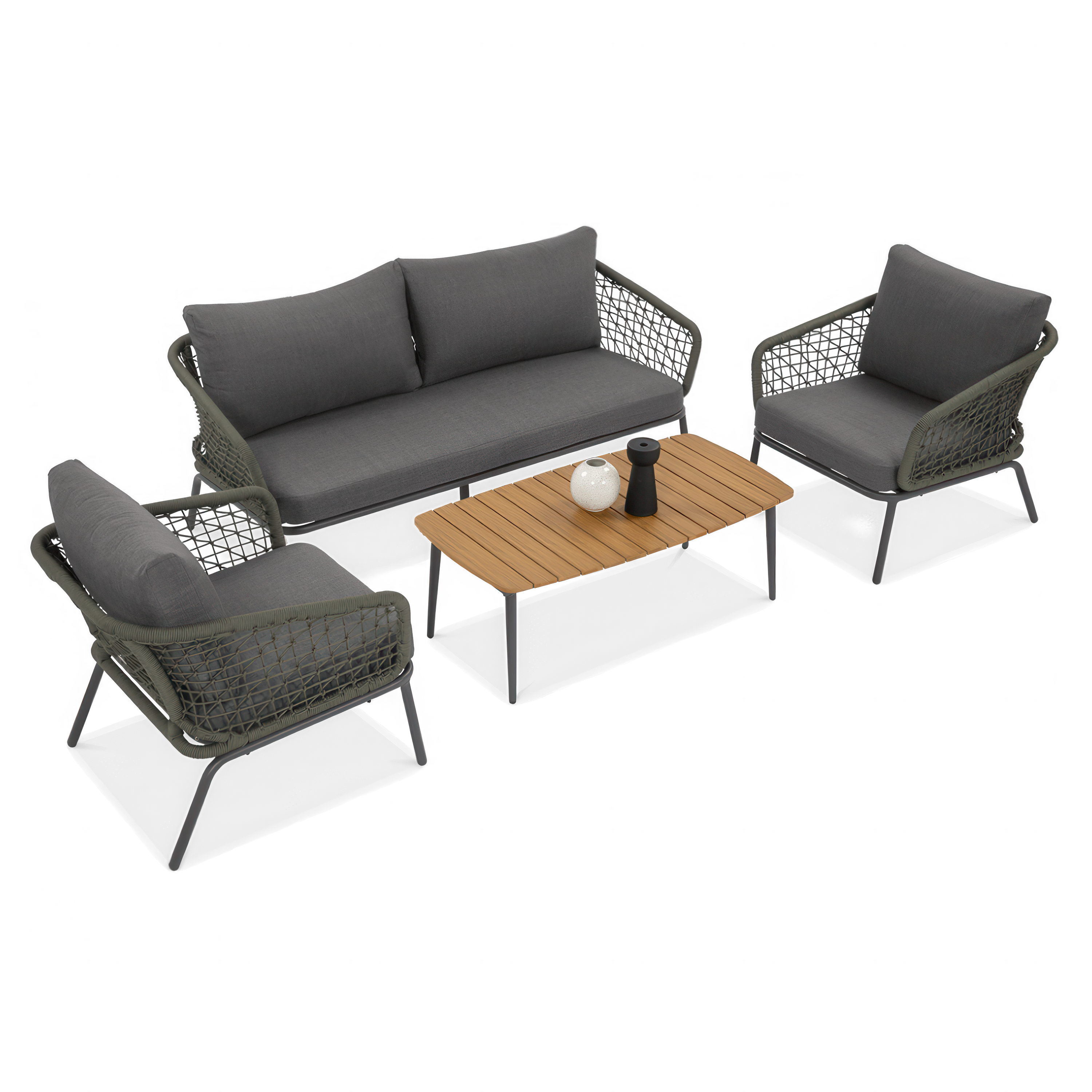 ROMA CAFFE Set de grădină verde vânător - FURRORE