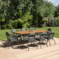 Set masă ROMA DINNING 8+1 Hunter Green - FURRORE