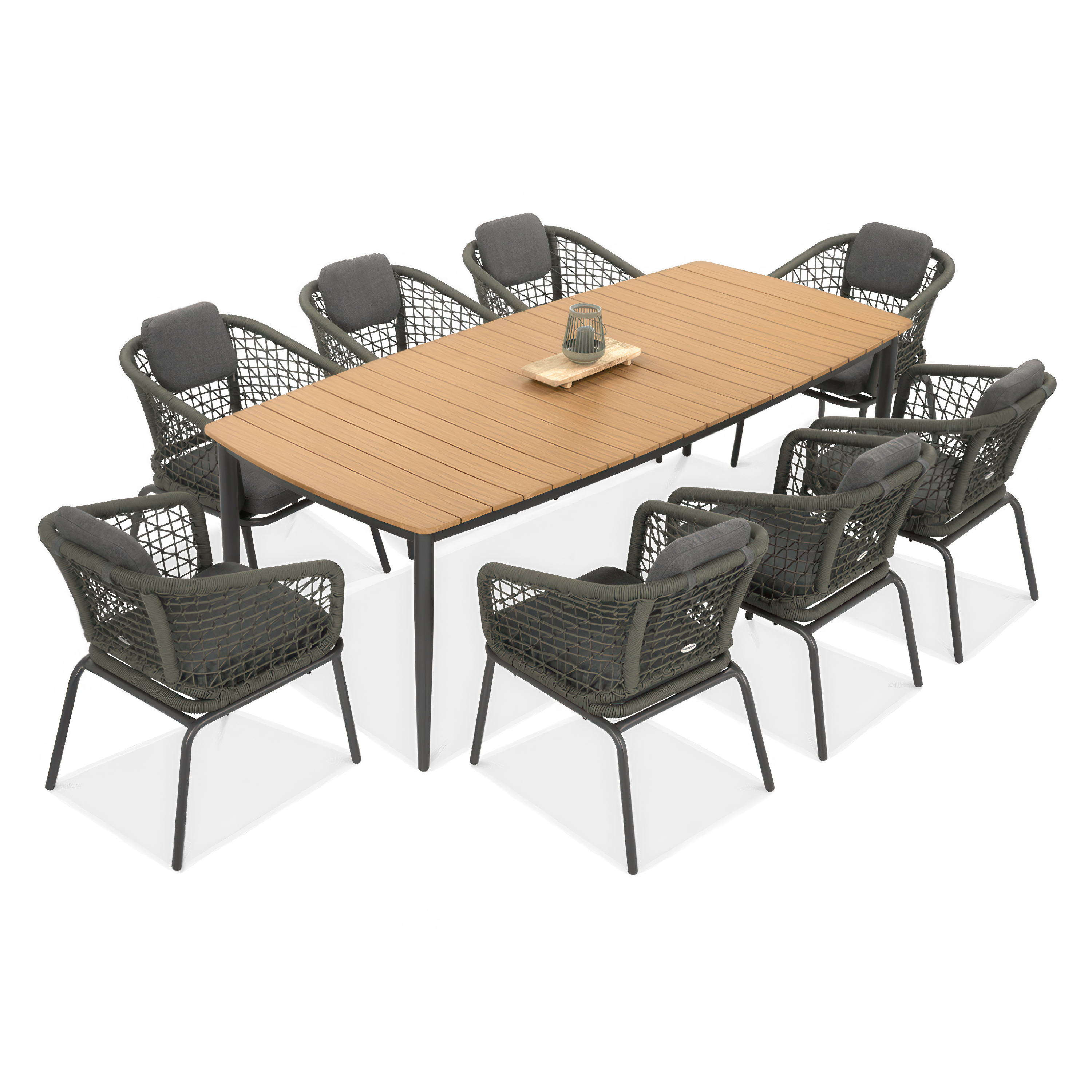 Set masă ROMA DINNING 8+1 Hunter Green - FURRORE