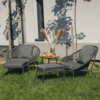 AMANTI DUO Set canapea gri închis - FURRORE