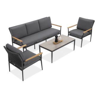 LUNA CAFFE Set de mobilier de grădină gri închis - FURRORE