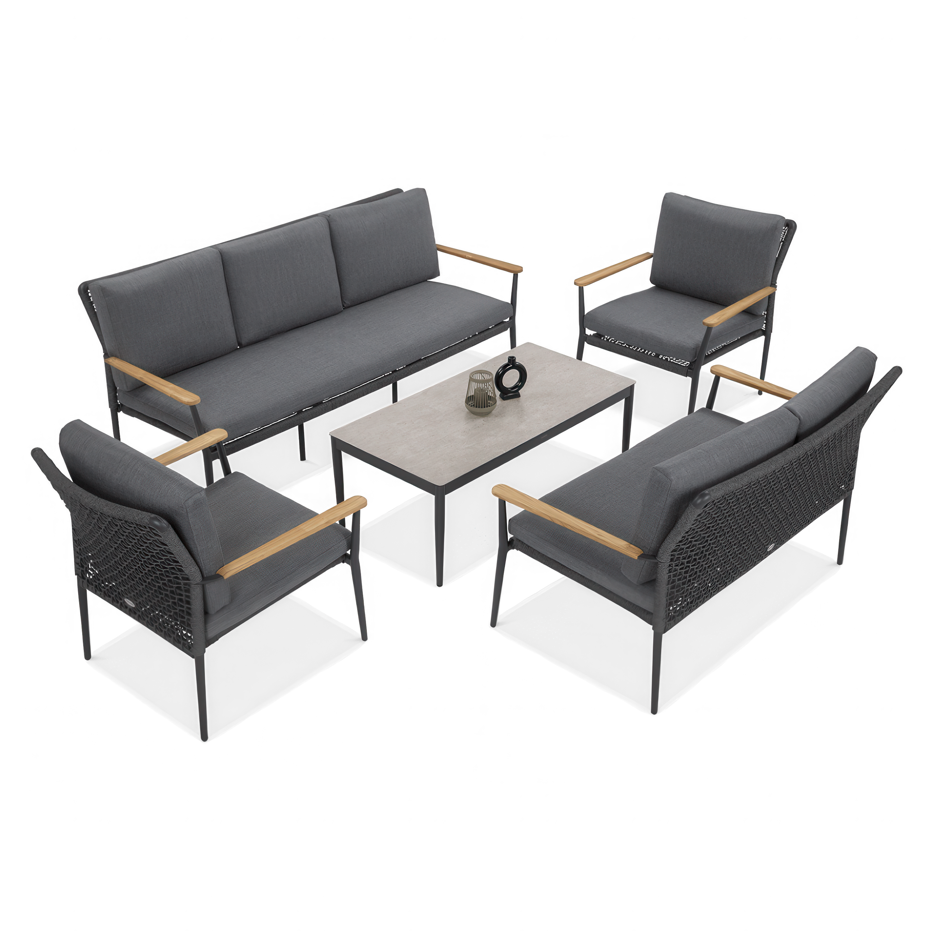 LUNA GRANDE CAFFE Canapea mare gri închis - FURRORE