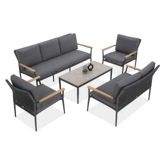 LUNA GRANDE CAFFE Canapea mare gri închis - FURRORE