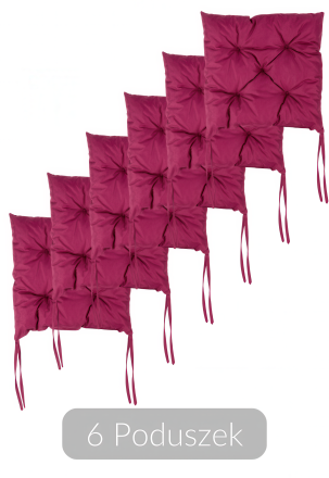 Perne pentru scaune de grădină 6pcs Dark Carmin - MOODME