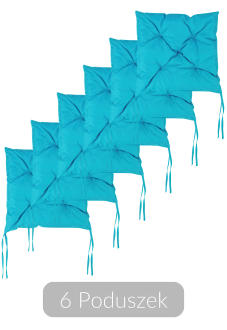 Curacao albastru pătrat grădină scaun perne 40x40cm 6pcs - MOODME