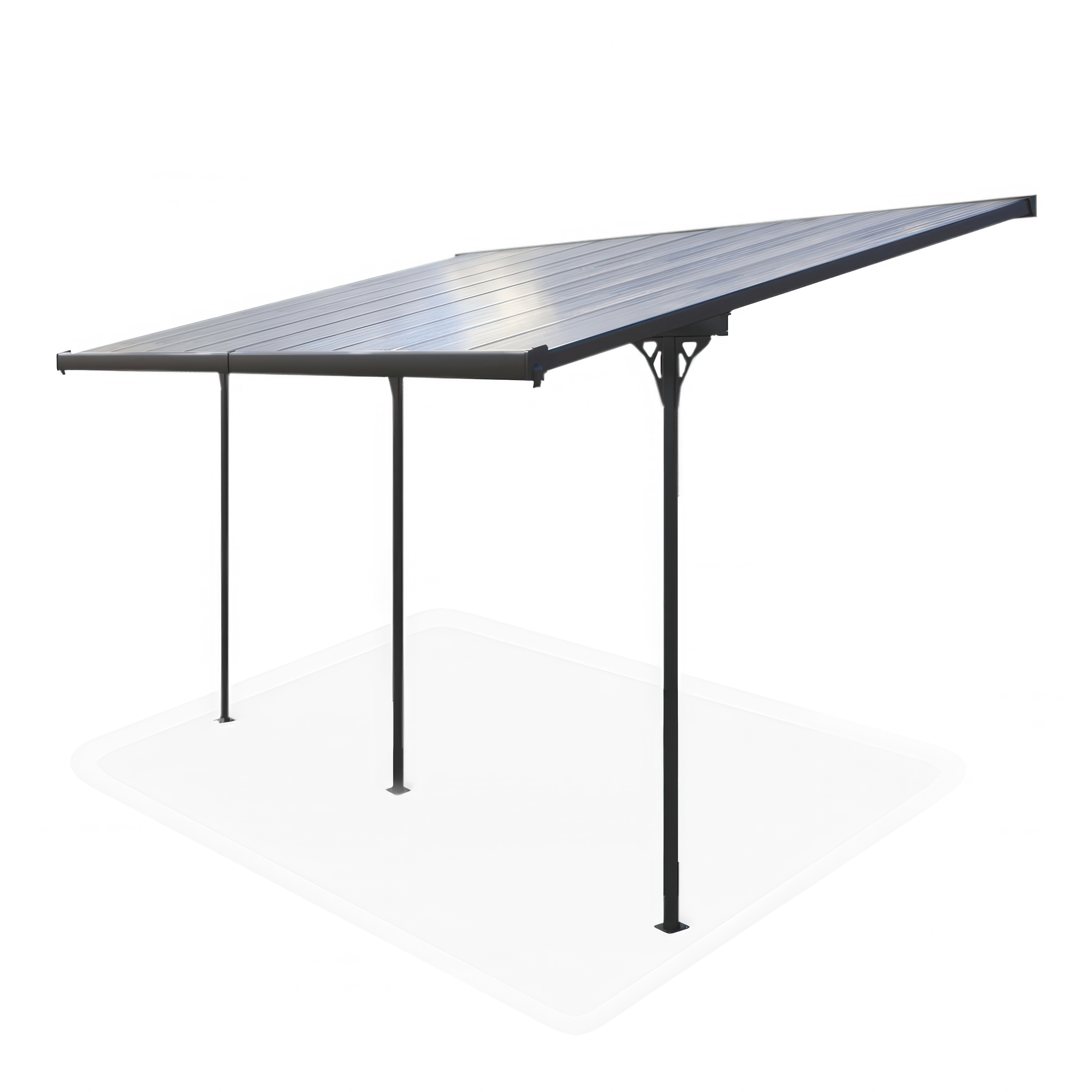 Adăpost de terasă ATLANTA 5.5x3m Cold Grey - HARDMAISTER