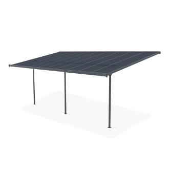 Adăpost de terasă ATLANTA 6x3m Cold Grey - HARDMAISTER