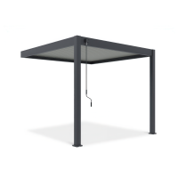 PERGOLA ELEGANCE WALL 3x3 Antracit/gri deschis montată pe perete - Gutroof