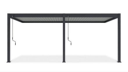 Przyścienna pergola ELEGANCE WALL 3x6 Anthracite/Light Grey - Gutroof