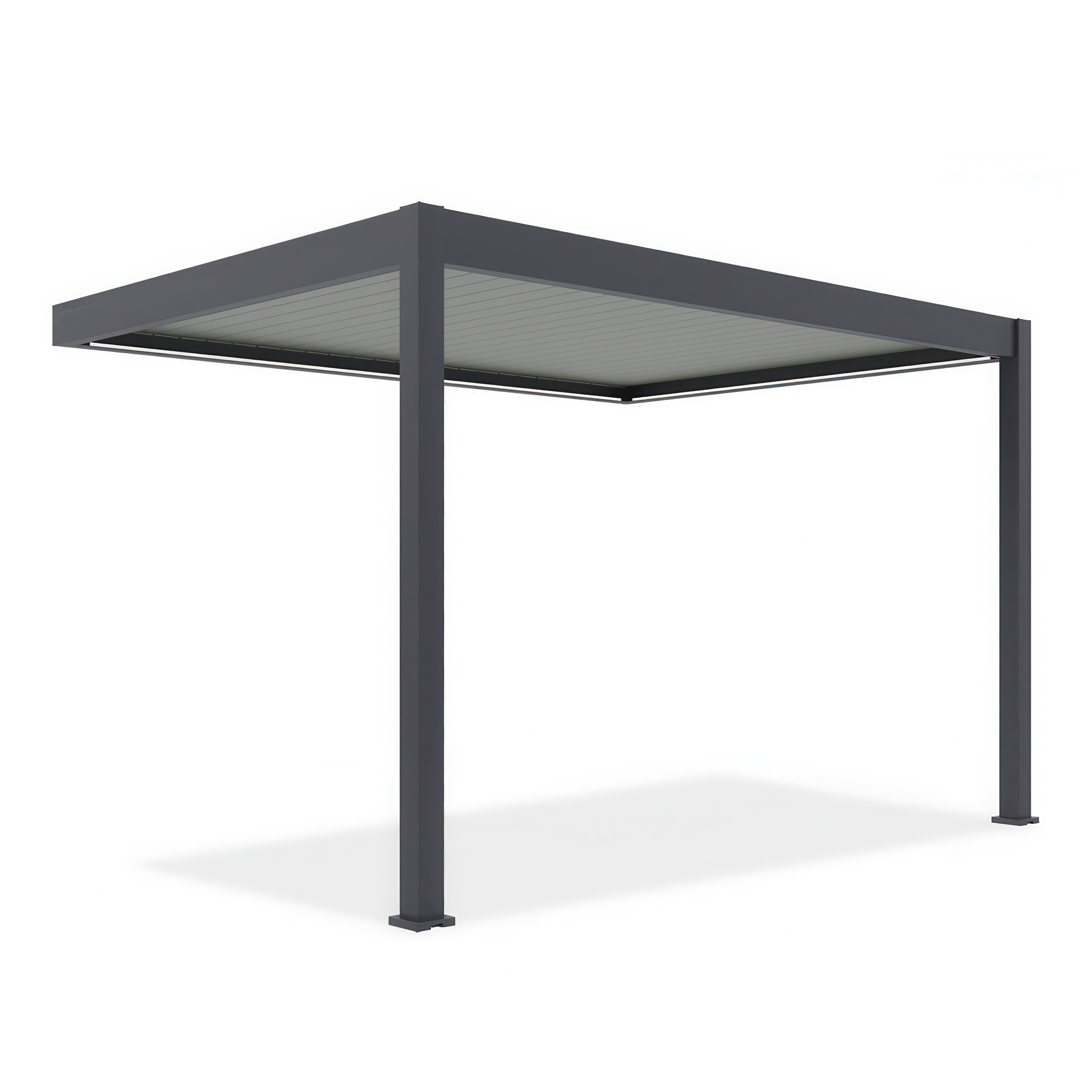 Automatyczna pergola przyścienna z oświetleniem ELEGANCE WALL AUTOMATIC 3x4 Anthracite/Light Grey - Gutroof