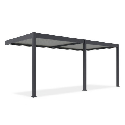Automatyczna pergola przyścienna z oświetleniem ELEGANCE WALL AUTOMATIC 3x6 Anthracite/Light Grey - Gutroof
