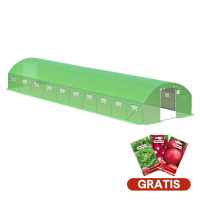 Tunel PODWÓJNE Drzwi 4x10x2 - 40m2 Zielony