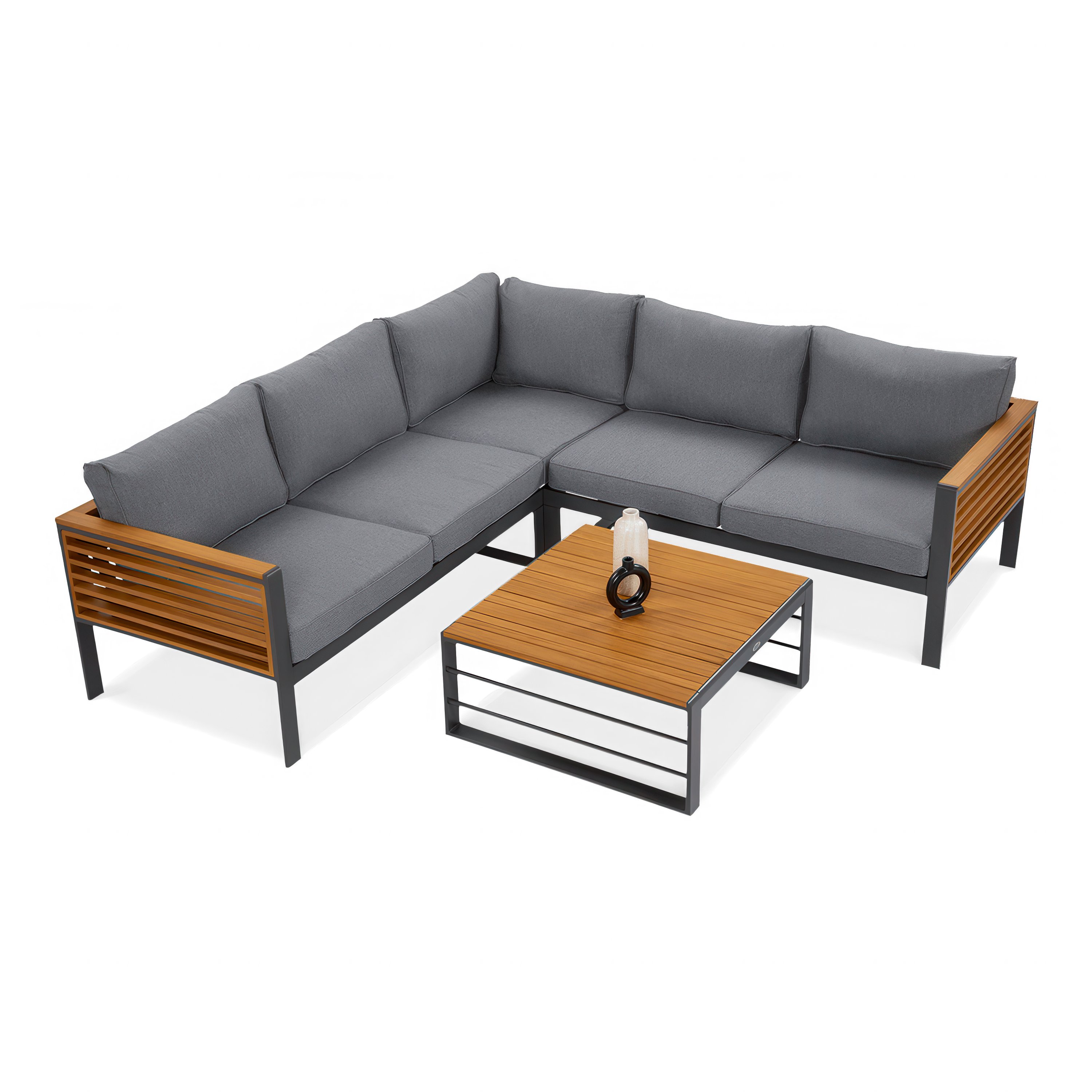 Colțar din aluminiu RUBICON gri închis - FOCUS GARDEN