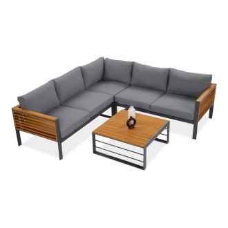 Colțar din aluminiu RUBICON gri închis - FOCUS GARDEN