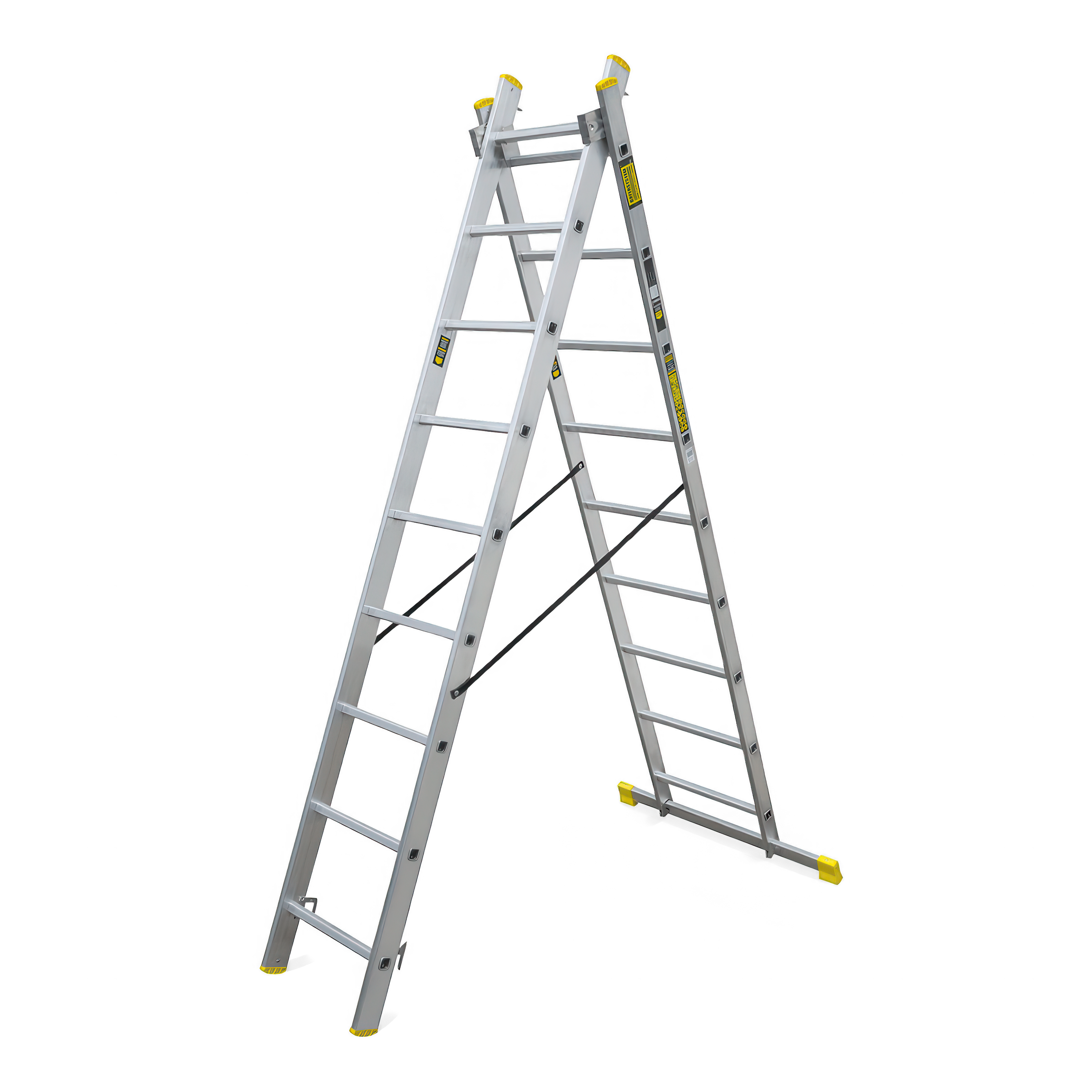 Scară cu două picioare din aluminiu BS-DW2x9, 150kg - BAYERSYSTEM