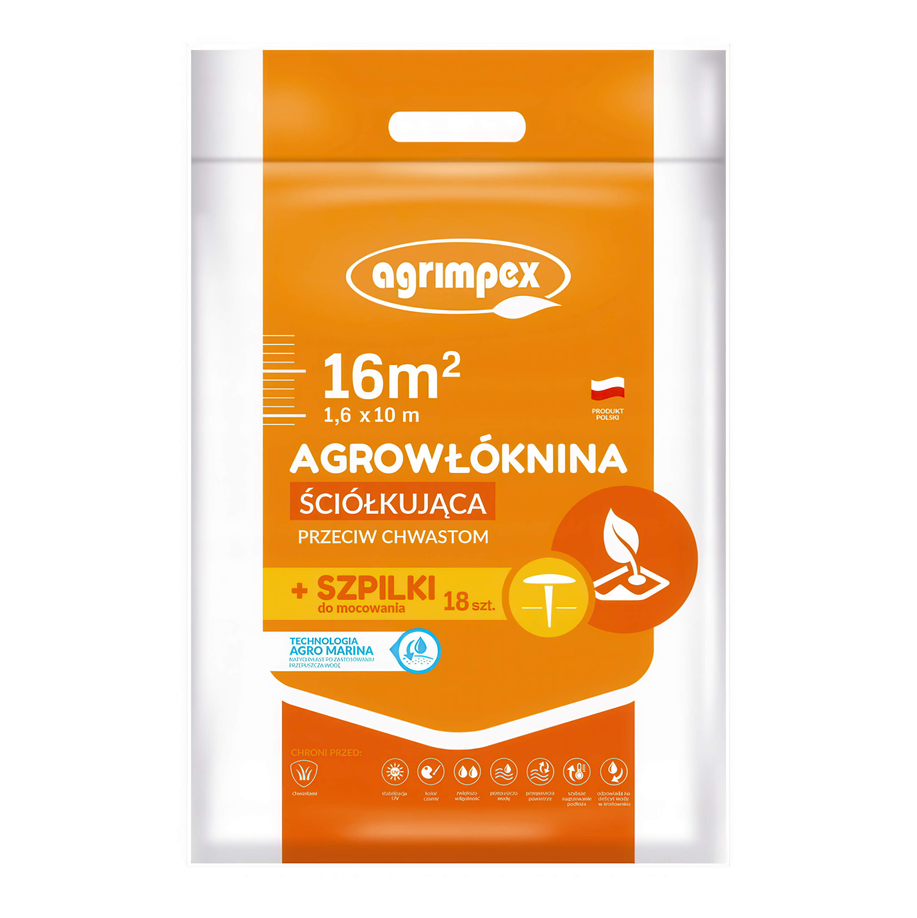 Agro-textil de mulcire împotriva buruienilor 1.6x10 + 18 pini 50g - Agrimpex