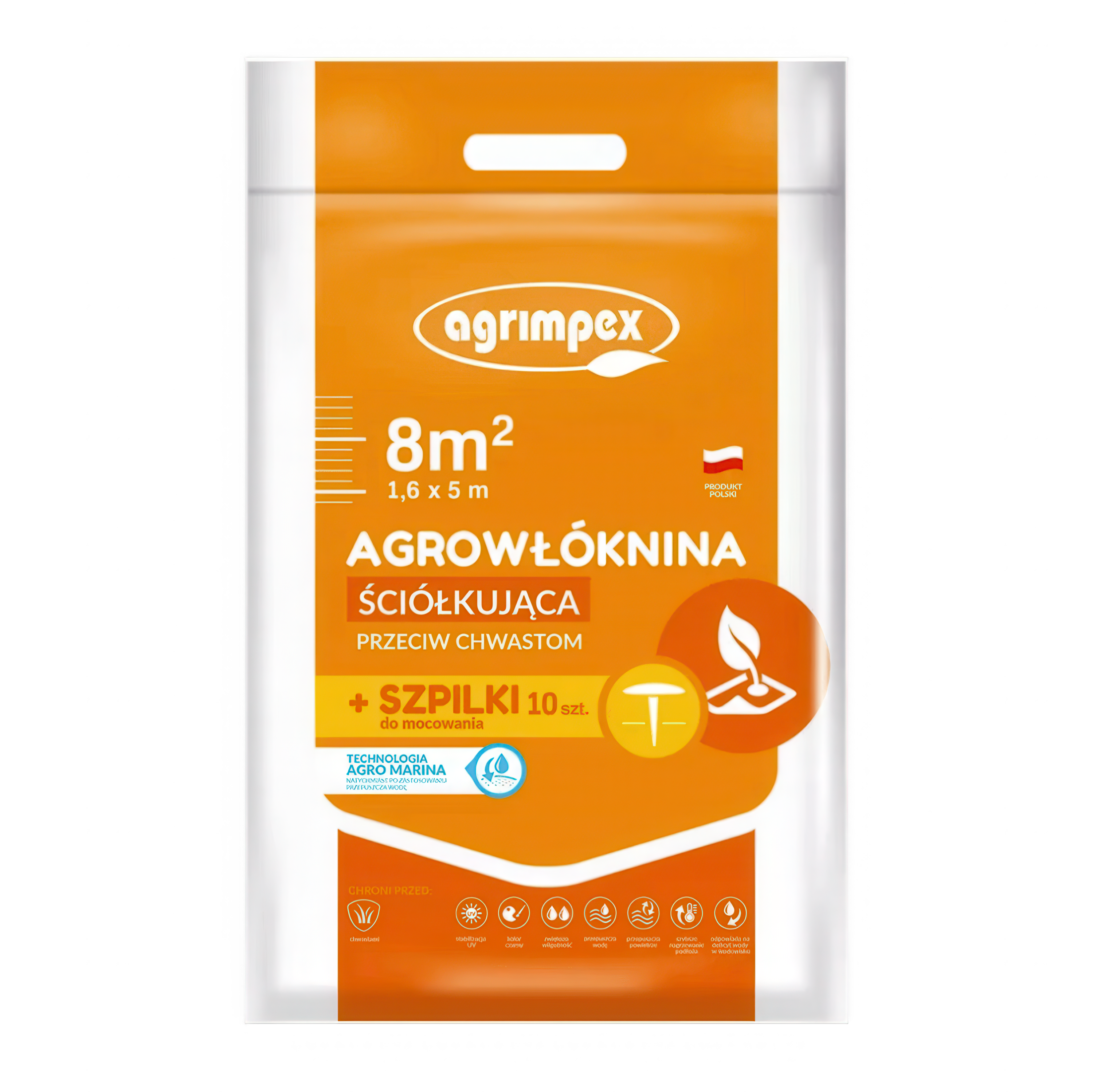 Agro-textil de mulcire împotriva buruienilor 1,6x5 + 10 ace 50g - Agrimpex