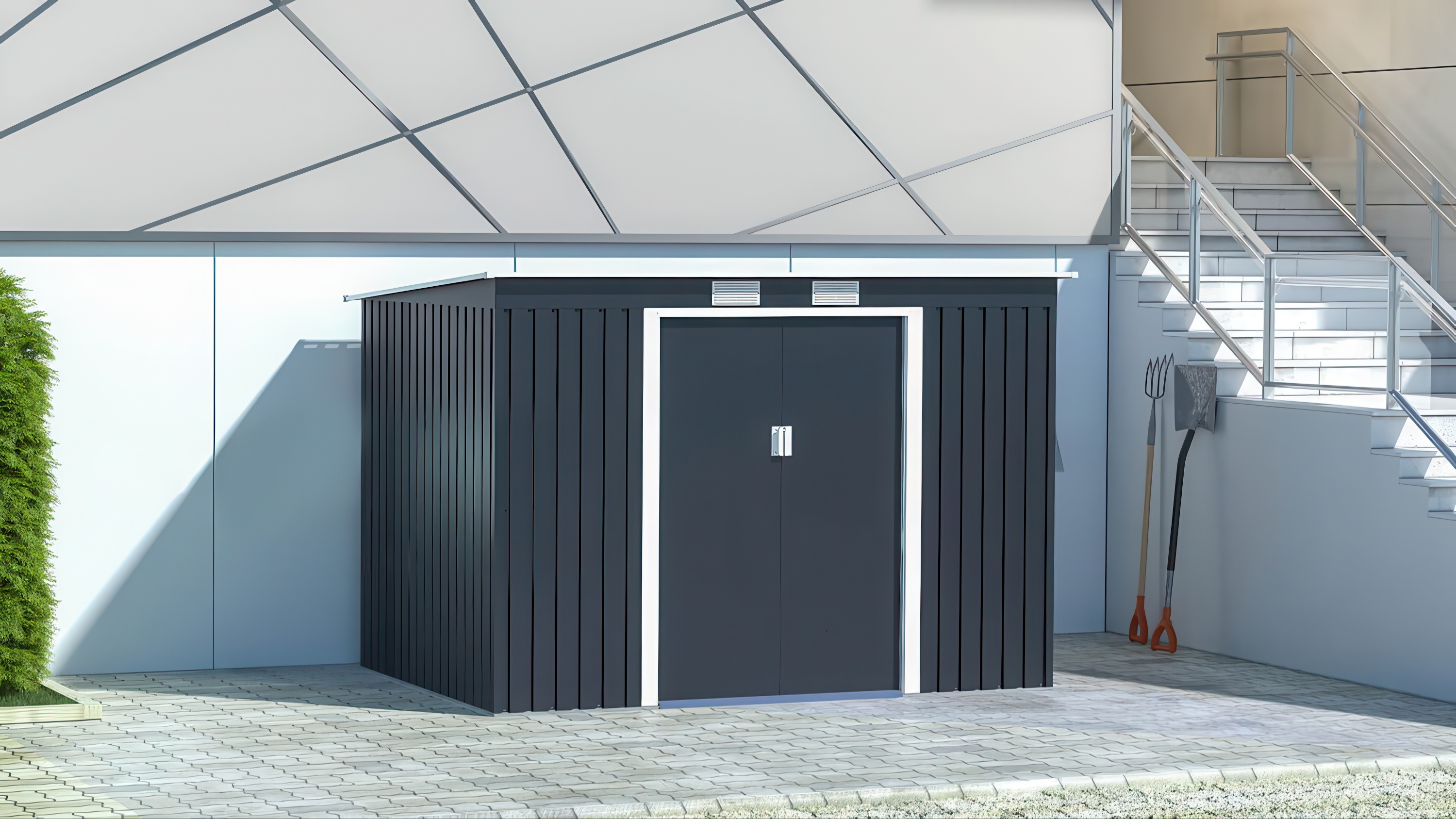 Casă de grădină OREGON 261x171cm Cold Grey - Hardmaister