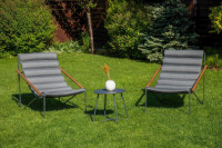 ART Gri închis 2+1 set de mobilier de terasă - Focus Garden