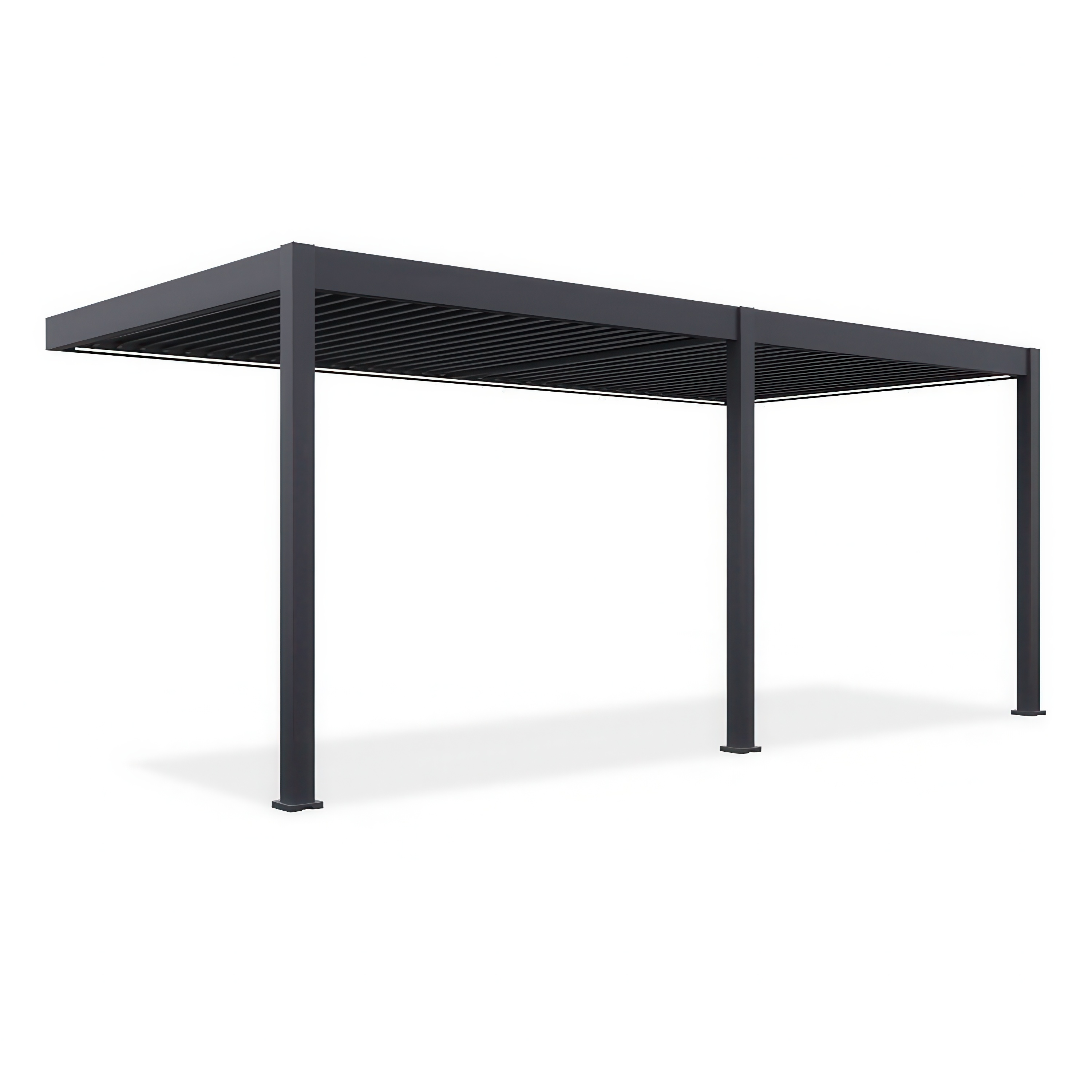 Automatyczna pergola przyścienna z oświetleniem LED ELEGANCE WALL AUTOMATIC 3x6 Anthracite - Gutroof