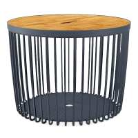 Coș Clubo 59x59x45cm, antracit - PROSPERPLAST