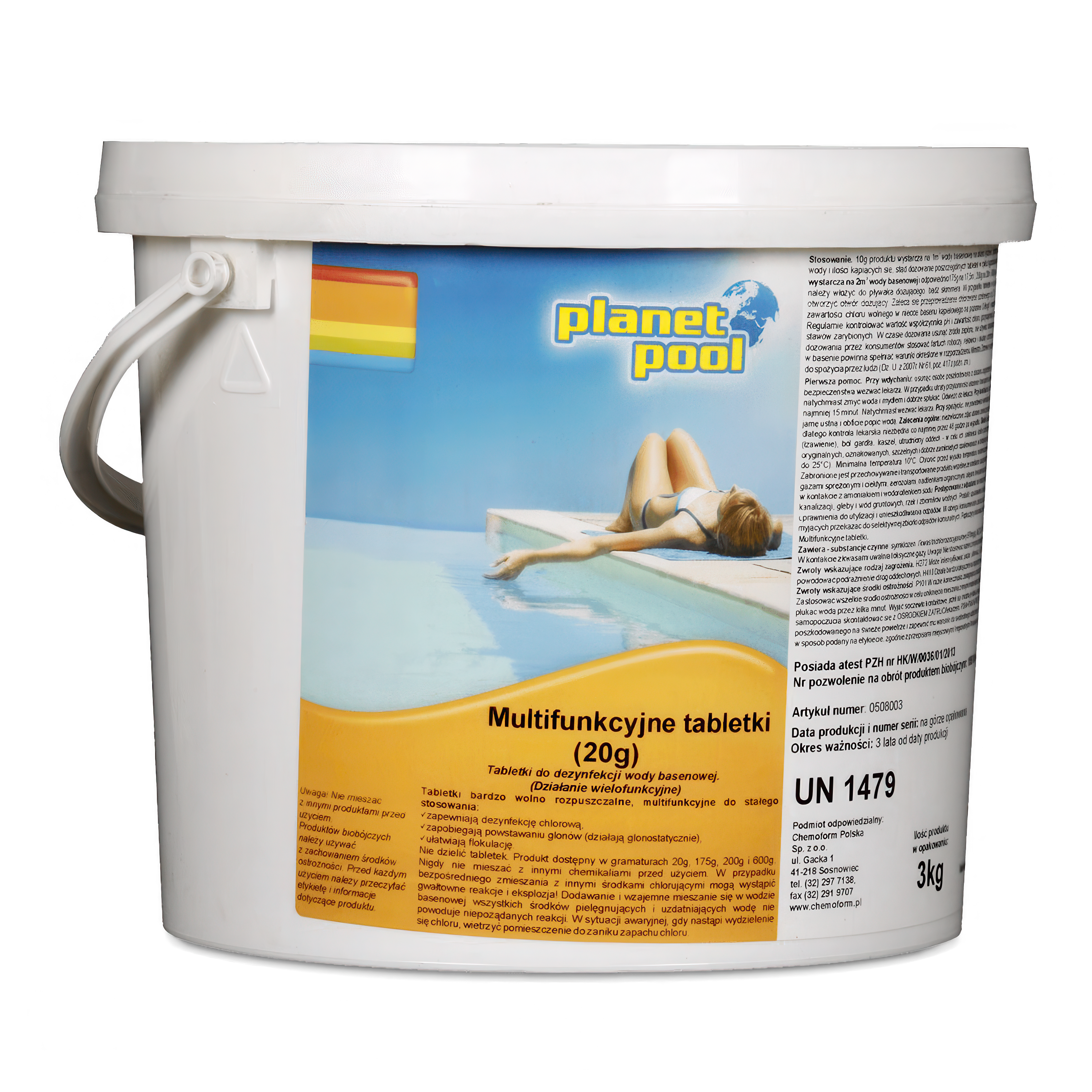 Clor pentru piscină chemochlor T mic multitablet 3kg - CHEMOFORM