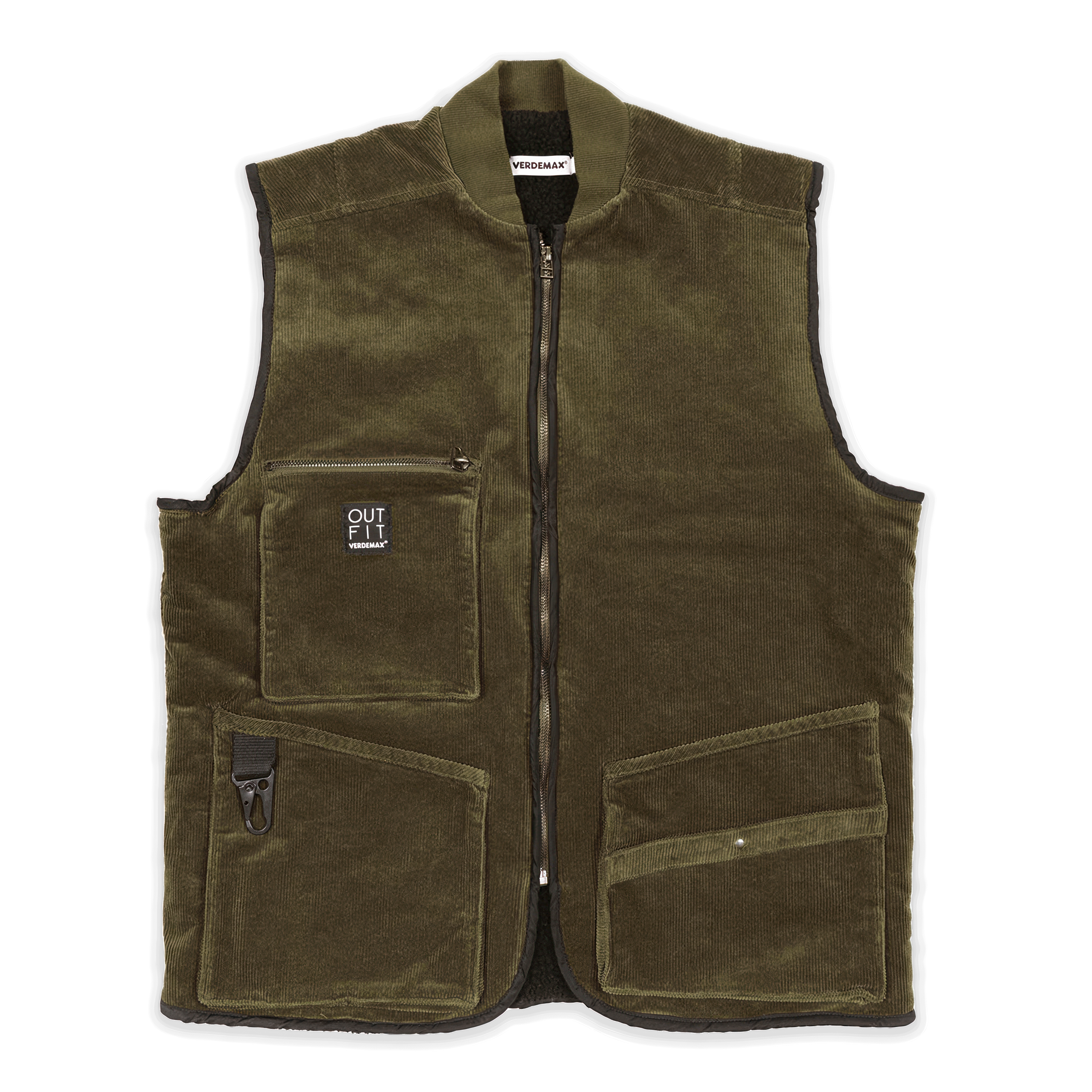 ABETE Olivine vestă de toamnă din catifea, mărimea XL - Verdemax 